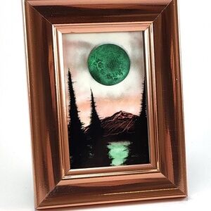Miniature Glossy "Lime Land" Print with Frame by artist Jason Girard